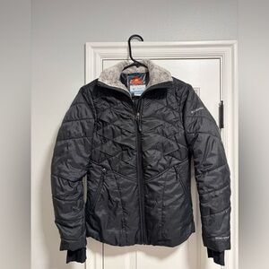 Columbia Women's Black and Gray omni-heat Jacket